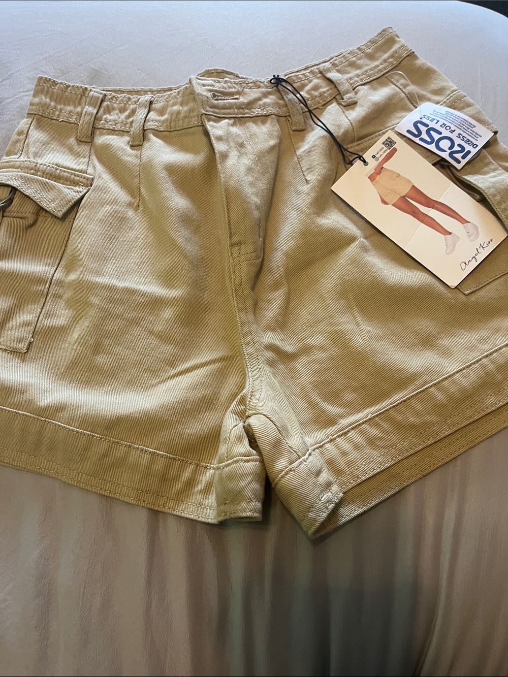 Angel Kiss Women's Cargo Shorts in Light Khaki